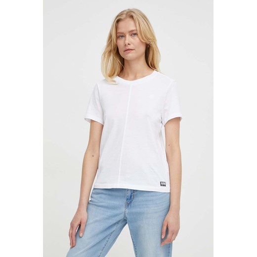 G-Star Raw t-shirt bawełniany damski kolor biały ze sklepu ANSWEAR.com w kategorii Bluzki damskie - zdjęcie 168841529