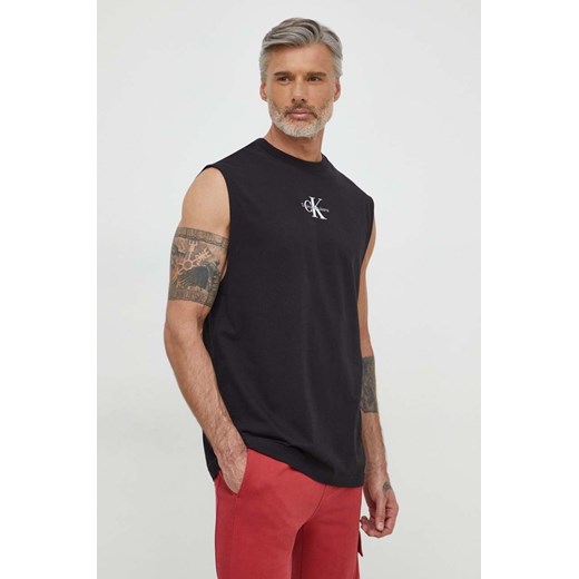 Calvin Klein Jeans t-shirt bawełniany męski kolor czarny ze sklepu ANSWEAR.com w kategorii T-shirty męskie - zdjęcie 168841598