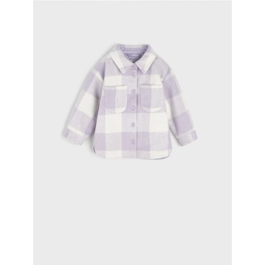 Sinsay - Kurtka koszulowa w kratę - kremowy ze sklepu Sinsay w kategorii Kombinezony i kurtki - zdjęcie 168845117
