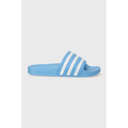 adidas Originals klapki Adilette damskie kolor niebieski IE3049 ze sklepu PRM w kategorii Klapki damskie - zdjęcie 168847657
