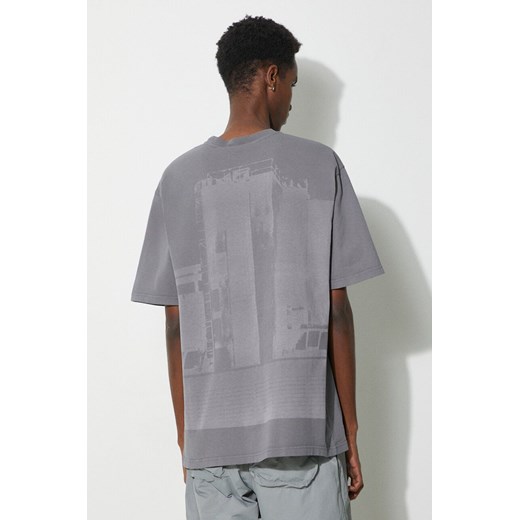A-COLD-WALL* t-shirt bawełniany Discourse T-Shirt męski kolor szary z nadrukiem ACWMTS187 ze sklepu PRM w kategorii T-shirty męskie - zdjęcie 168847777