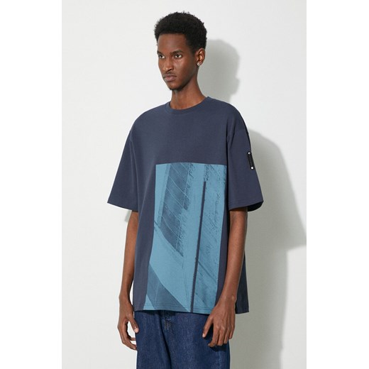 A-COLD-WALL* t-shirt bawełniany Strand T-Shirt męski kolor granatowy z nadrukiem ACWMTS189 ze sklepu PRM w kategorii T-shirty męskie - zdjęcie 168847785