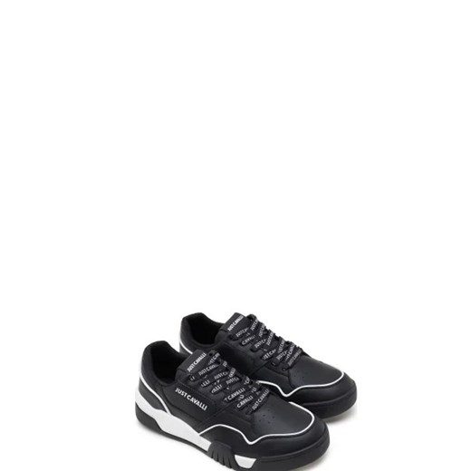 Buty sportowe męskie Just Cavalli czarne sznurowane jesienne z tworzywa sztucznego 