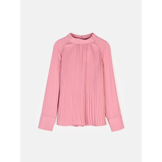 Gate bluzka damska z długim rękawem z okrągłym dekoltem 