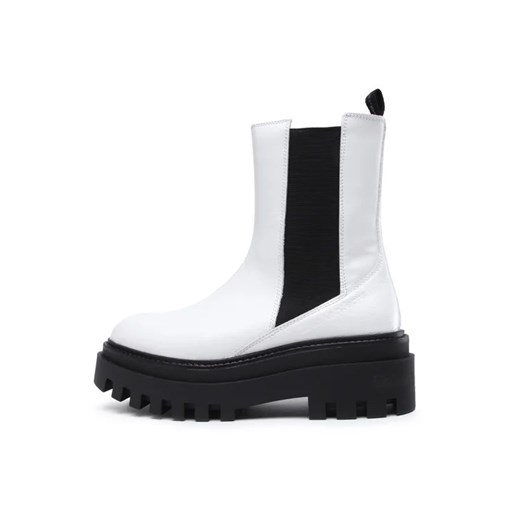 Calvin Klein Jeans Sztyblety Flatform Chelsea Boot YW0YW00850 Biały 39 okazja MODIVO