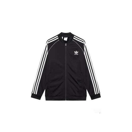 adidas Bluza Sst Track GN8451 Czarny Standard Fit ze sklepu MODIVO w kategorii Bluzy chłopięce - zdjęcie 168854786