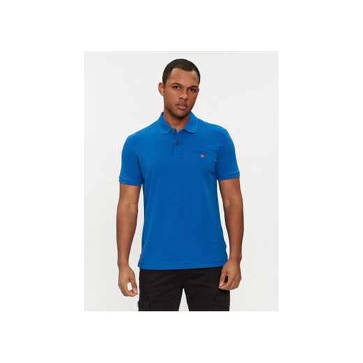 Napapijri Polo Elbas NP0A4GDL Niebieski Regular Fit ze sklepu MODIVO w kategorii T-shirty męskie - zdjęcie 168854866