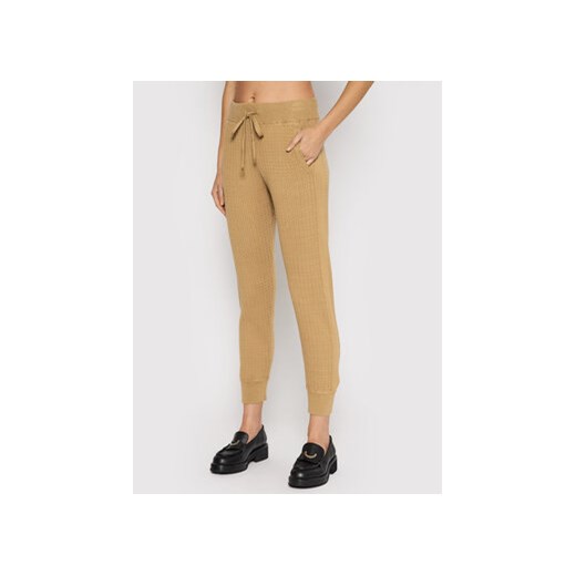 Lauren Ralph Lauren Spodnie dresowe Akl 200841612001 Brązowy Regular Fit ze sklepu MODIVO w kategorii Spodnie damskie - zdjęcie 168855748