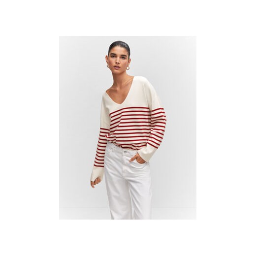 Mango Sweter Tortugav 57013810 Écru Oversize Mango S promocja MODIVO