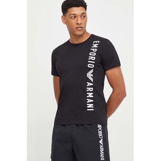 Emporio Armani Underwear t-shirt bawełniany męski kolor czarny z nadrukiem ze sklepu ANSWEAR.com w kategorii T-shirty męskie - zdjęcie 168858149