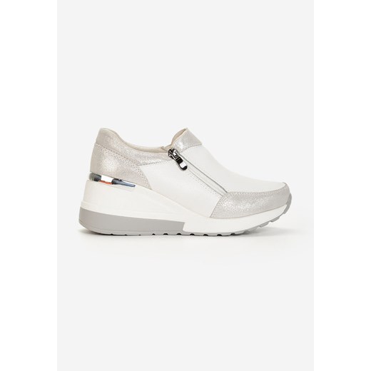 Białe sneakersy damskie na koturnie Asena Zapatos 38 promocja Zapatos