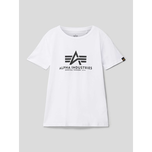 T-shirt z nadrukiem z logo model ‘Basic’ Alpha Industries 164 Peek&Cloppenburg 