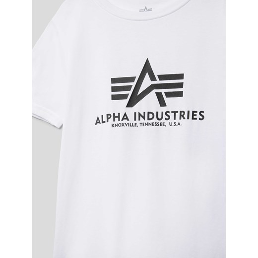 T-shirt z nadrukiem z logo model ‘Basic’ Alpha Industries 152 Peek&Cloppenburg 