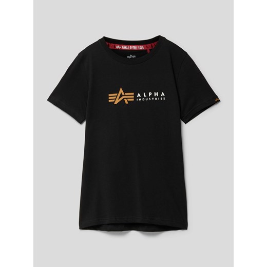 T-shirt z nadrukiem z logo model ‘Label’ ze sklepu Peek&Cloppenburg  w kategorii T-shirty chłopięce - zdjęcie 168859485