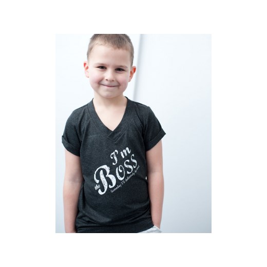T-shirt Boss Ciemny e-kaan-pl czarny chłopięce