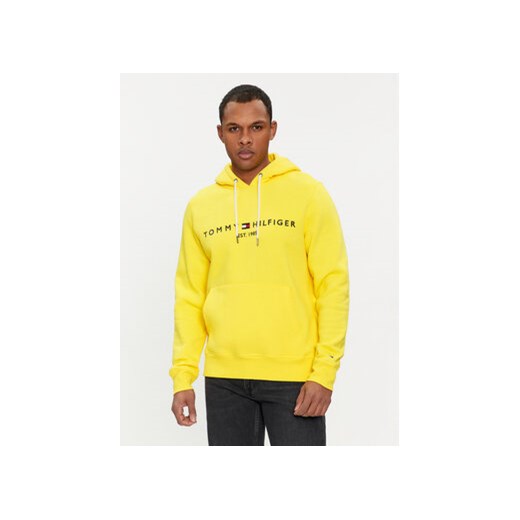 Tommy Hilfiger Bluza Logo MW0MW11599 Żółty Regular Fit ze sklepu MODIVO w kategorii Bluzy męskie - zdjęcie 168927647