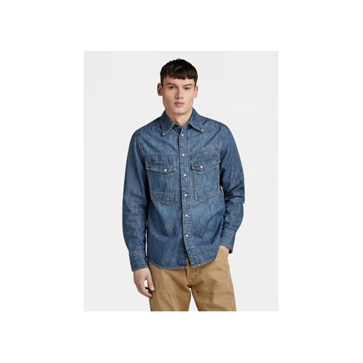 G-Star Raw Koszula jeansowa Dakota D23006-D539 Niebieski Regular Fit ze sklepu MODIVO w kategorii Koszule męskie - zdjęcie 168927797