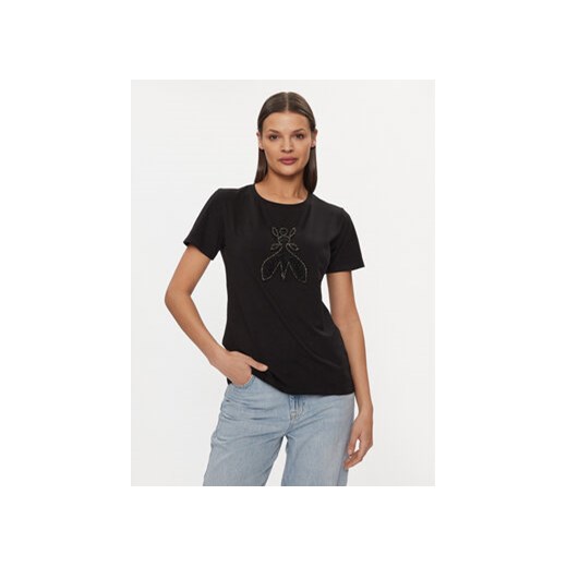 Patrizia Pepe T-Shirt 8M1599/J043-K103 Czarny Regular Fit ze sklepu MODIVO w kategorii Bluzki damskie - zdjęcie 168927919