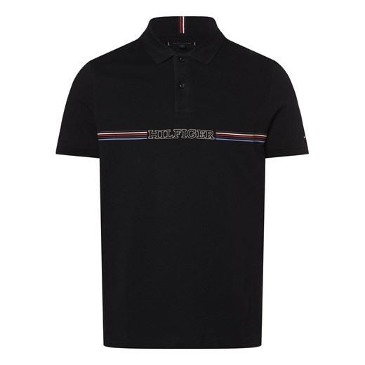 Tommy Hilfiger Męska koszulka polo Mężczyźni Bawełna granatowy nadruk ze sklepu vangraaf w kategorii T-shirty męskie - zdjęcie 168928306