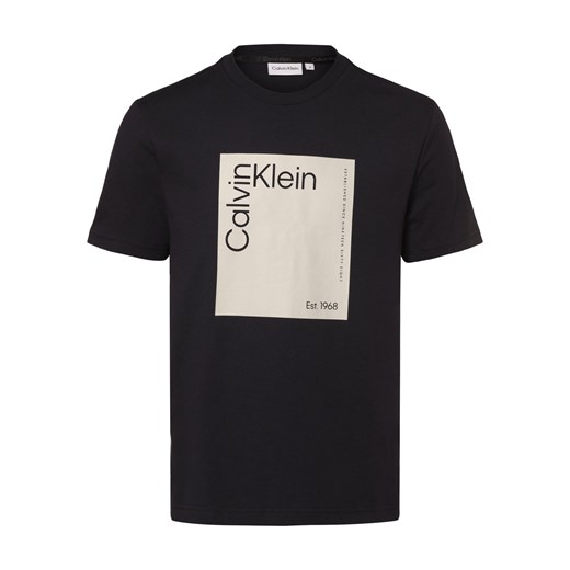 Calvin Klein Koszulka męska Mężczyźni Bawełna granatowy jednolity ze sklepu vangraaf w kategorii T-shirty męskie - zdjęcie 168928318