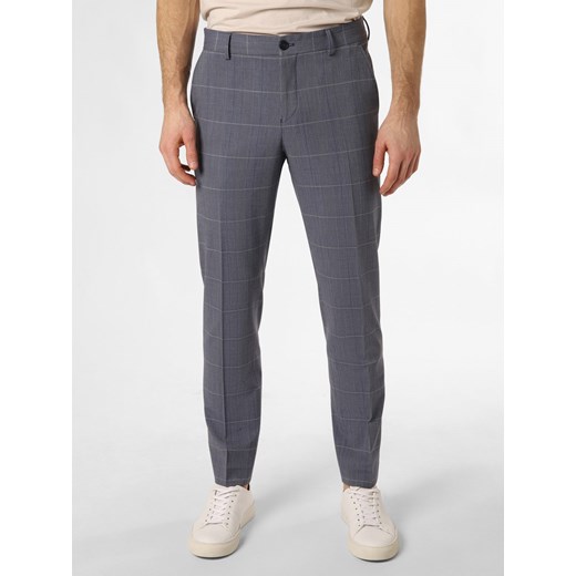 Selected Spodnie - SLHSlim-Liam Mężczyźni Slim Fit szary w kratkę ze sklepu vangraaf w kategorii Spodnie męskie - zdjęcie 168928346