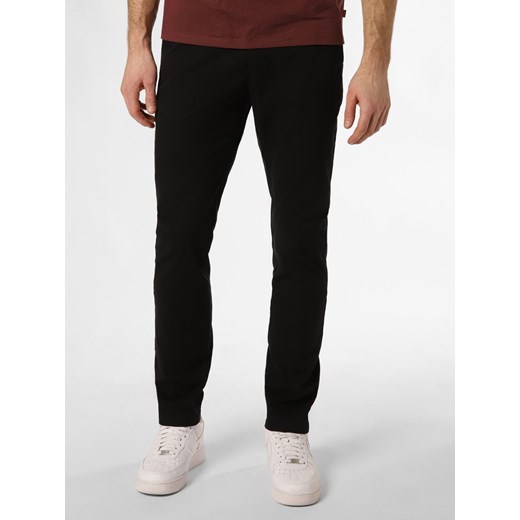 Tommy Hilfiger Spodnie - Bleecker Mężczyźni Bawełna czarny jednolity ze sklepu vangraaf w kategorii Spodnie męskie - zdjęcie 168928355