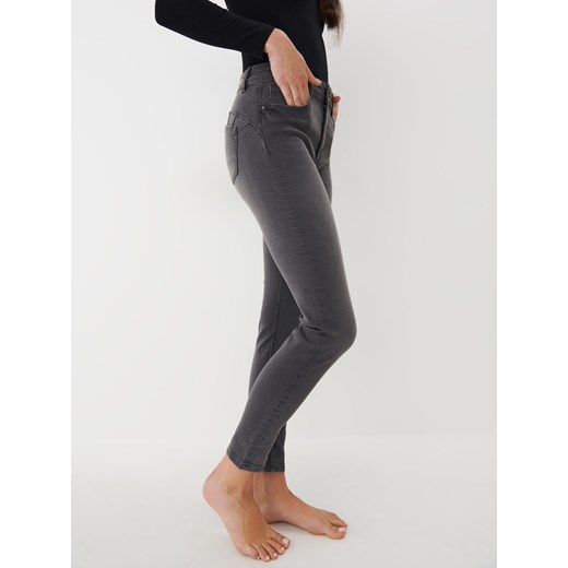 Mohito - Jeansy skinny push up - Szary Mohito 32 promocyjna cena Mohito