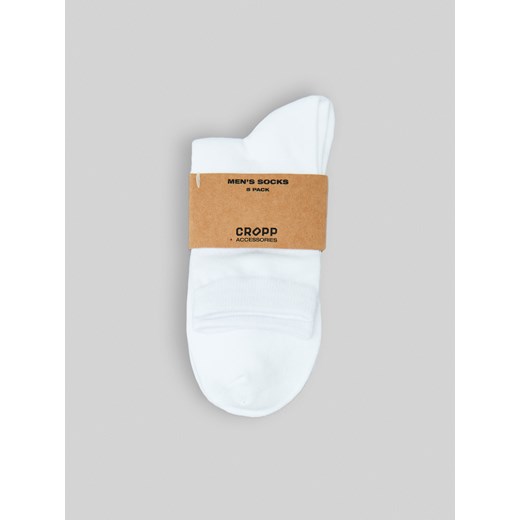 Cropp - 5 pack białych skarpet - biały Cropp 39-42 Cropp