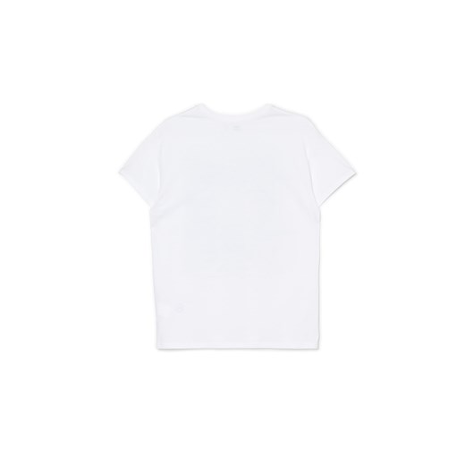 Cropp - Biały t-shirt oversize z nadrukiem - biały Cropp S promocja Cropp