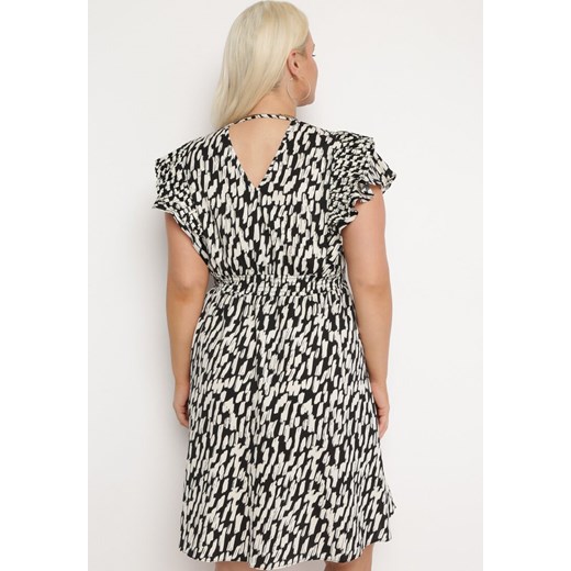 Born2be sukienka wielokolorowa z krótkim rękawem z okrągłym dekoltem 