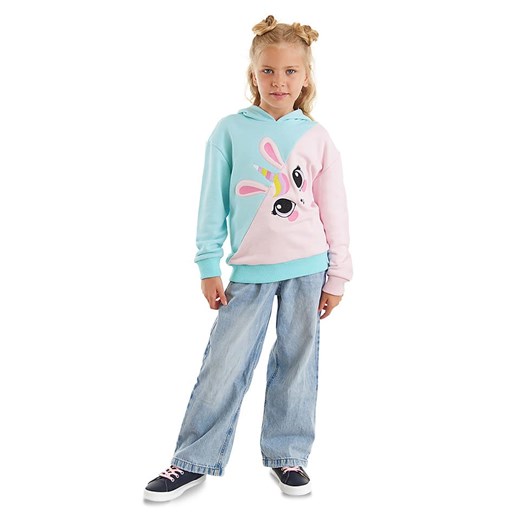 Denokids Bluza &quot;Unicorn Bunny&quot; w kolorze turkusowym ze sklepu Limango Polska w kategorii Bluzy dziewczęce - zdjęcie 168937717