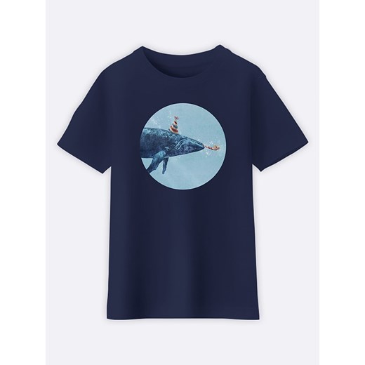 WOOOP Koszulka &quot;Party Whale&quot; w kolorze granatowym ze sklepu Limango Polska w kategorii T-shirty chłopięce - zdjęcie 168937775