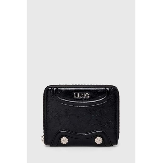 Liu Jo portfel damski kolor czarny ze sklepu ANSWEAR.com w kategorii Portfele damskie - zdjęcie 168940215
