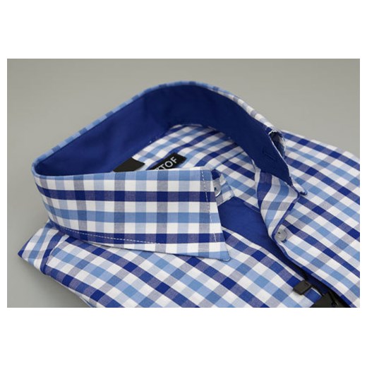 KRZYSZTOF koszula XL 43-44 176/182 100% bawełna SLIM FIT krzysztof niebieski bawełna