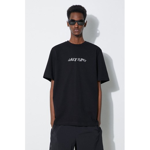 Daily Paper t-shirt bawełniany Unified Type SS męski kolor czarny z nadrukiem 2411117 ze sklepu PRM w kategorii T-shirty męskie - zdjęcie 168957257