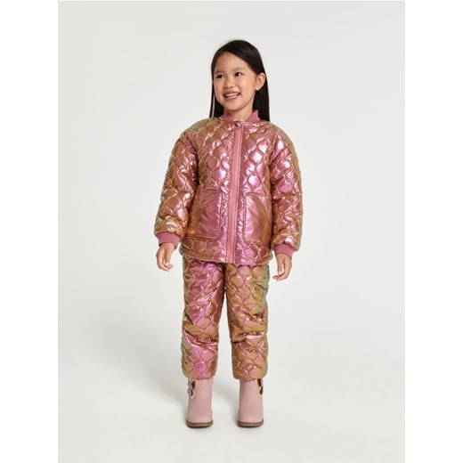Sinsay - Spodnie pikowane - różowy ze sklepu Sinsay w kategorii Spodnie dziewczęce - zdjęcie 168958365