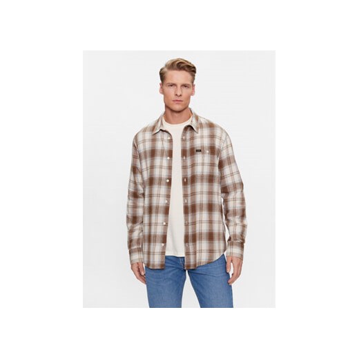 Lee Koszula 112342325 Beżowy Regular Fit ze sklepu MODIVO w kategorii Koszule męskie - zdjęcie 168959997
