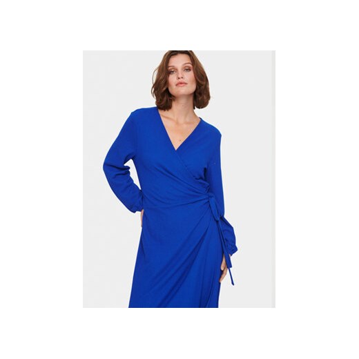 Saint Tropez Sukienka dzianinowa 30512373 Niebieski Regular Fit ze sklepu MODIVO w kategorii Sukienki - zdjęcie 168960266