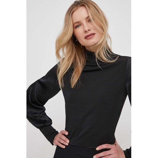 Sisley bluzka damska kolor czarny gładka ze sklepu ANSWEAR.com w kategorii Bluzki damskie - zdjęcie 168961647