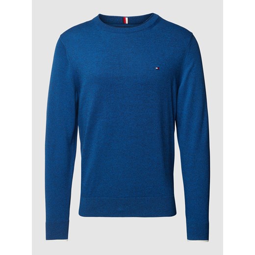 Sweter z dzianiny z wyhaftowanym logo ze sklepu Peek&Cloppenburg  w kategorii Swetry męskie - zdjęcie 168962847