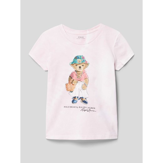 T-shirt z nadrukowanym motywem ze sklepu Peek&Cloppenburg  w kategorii Bluzki dziewczęce - zdjęcie 168962985