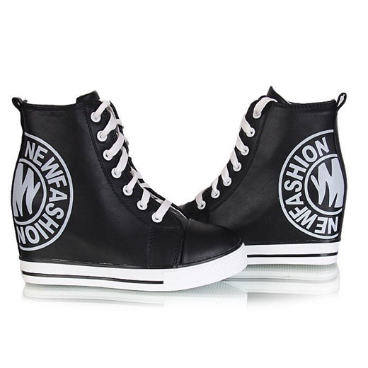 Czarne trampki sneakersy /G11-1 W65 tp3/ pantofelek24 czarny noga