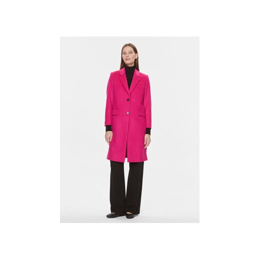Boss Płaszcz wełniany Catara 50501019 Różowy Slim Fit ze sklepu MODIVO w kategorii Płaszcze damskie - zdjęcie 168971769