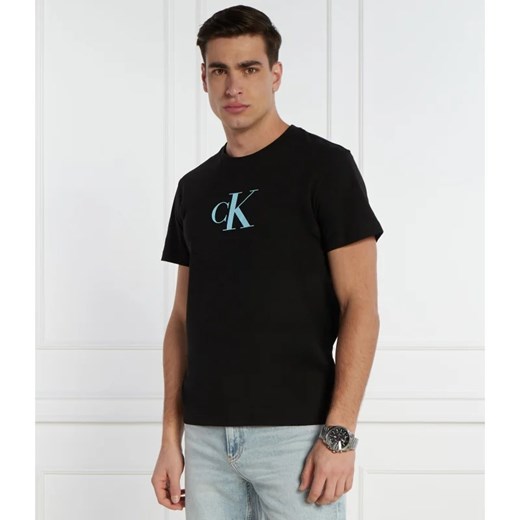 T-shirt męski Calvin Klein młodzieżowy z bawełny 