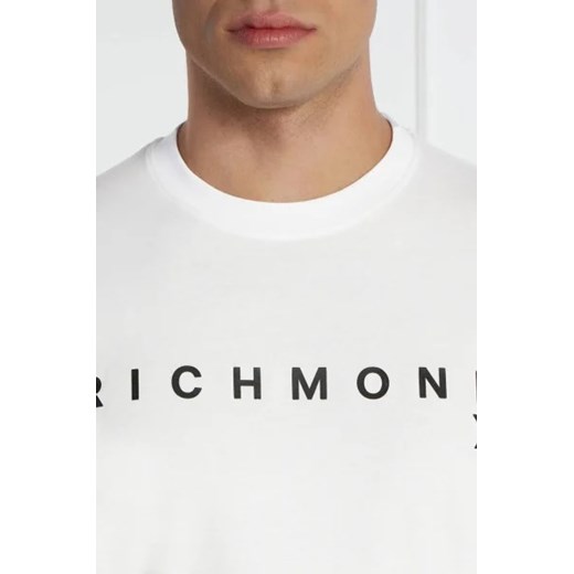 Richmond X t-shirt męski biały z krótkim rękawem z bawełny