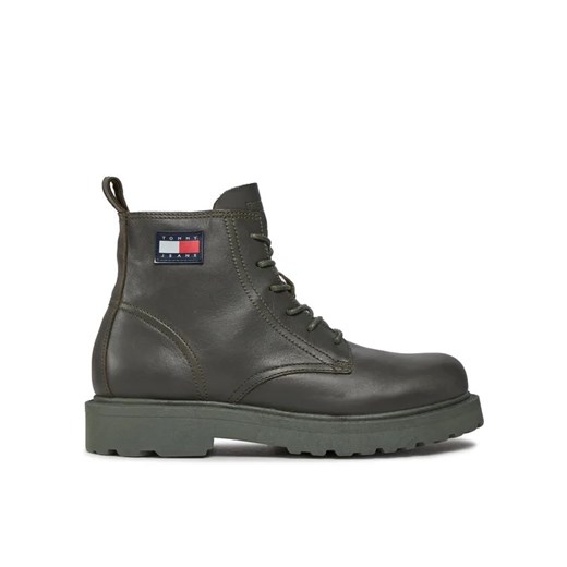 Tommy Jeans Trapery Tjm Ruberized Lace Up EM0EM01276 Zielony Tommy Jeans 40 okazyjna cena MODIVO