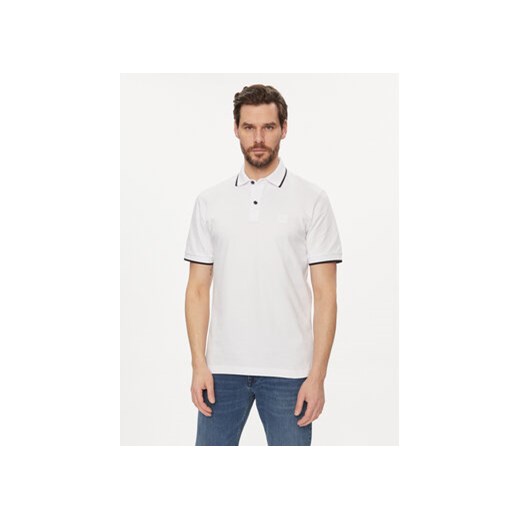 Boss Polo Passertip 50507699 Biały Slim Fit ze sklepu MODIVO w kategorii T-shirty męskie - zdjęcie 168973837