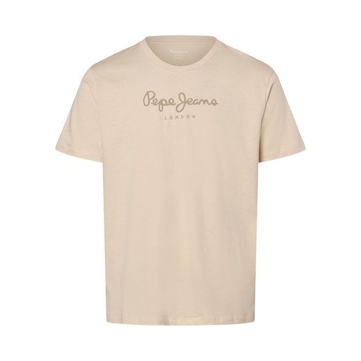 Pepe Jeans Koszulka męska - Eggo N Mężczyźni Bawełna beżowy nadruk ze sklepu vangraaf w kategorii T-shirty męskie - zdjęcie 168975115