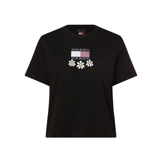 Tommy Jeans Koszulka damska Kobiety Bawełna czarny nadruk ze sklepu vangraaf w kategorii Bluzki damskie - zdjęcie 168975175