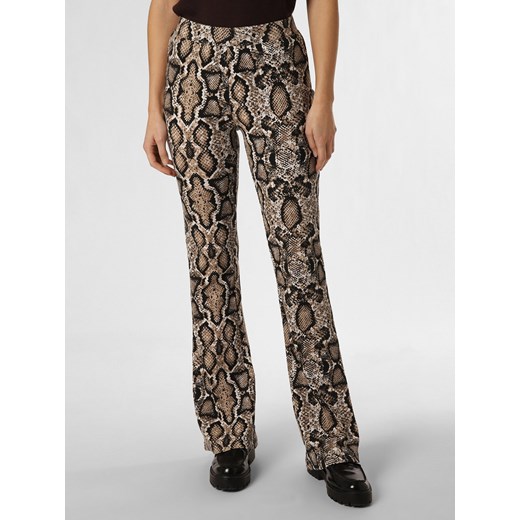 Noisy May Spodnie - NMPasa Kobiety Bawełna beżowy wzorzysty ze sklepu vangraaf w kategorii Spodnie damskie - zdjęcie 168975305